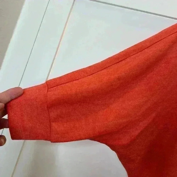 Splendid Crop 3/4 Sleeve Sz: Small Orange Lightweight jersey - Picture 5 of 10